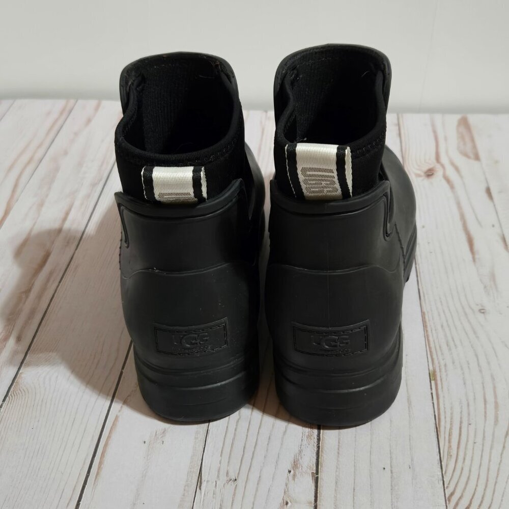 UGG Women's Droplet Rain Boot In Black Color Size 9 - Picture 3 of 9